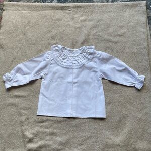NWOT Pukatuka White Ruffled Baby Top Sz 3M